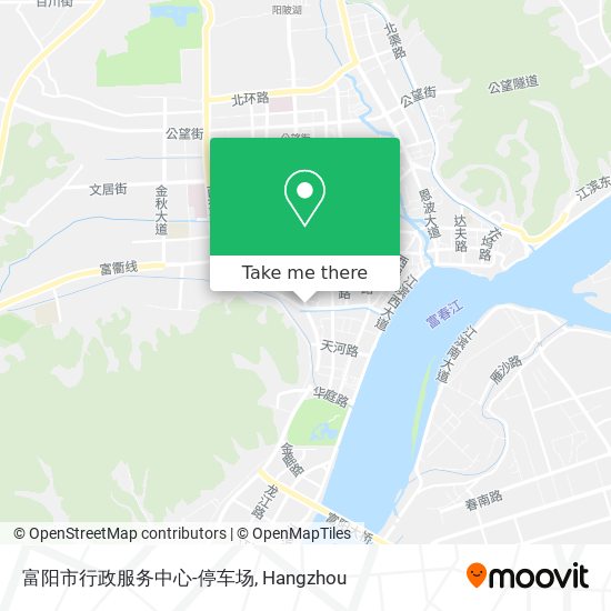 富阳市行政服务中心-停车场 map