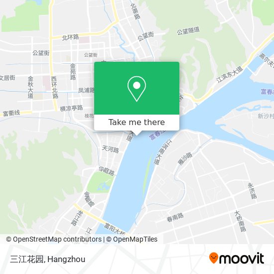 三江花园 map