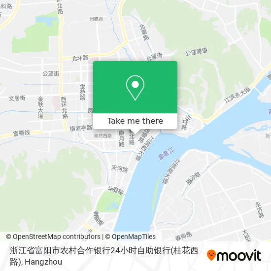 浙江省富阳市农村合作银行24小时自助银行(桂花西路) map
