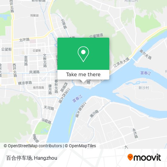百合停车场 map