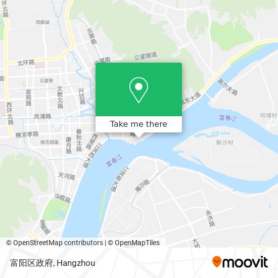富阳区政府 map