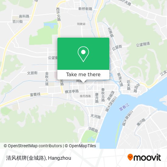 清风棋牌(金城路) map