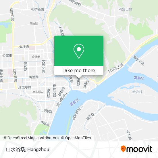 山水浴场 map