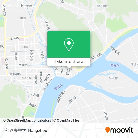 郁达夫中学 map