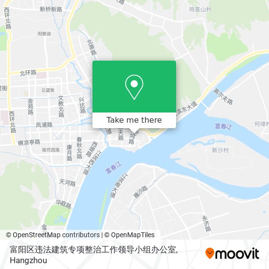 富阳区违法建筑专项整治工作领导小组办公室 map