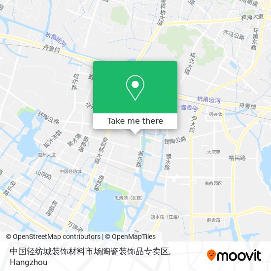 中国轻纺城装饰材料市场陶瓷装饰品专卖区 map