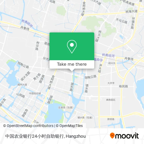 中国农业银行24小时自助银行 map