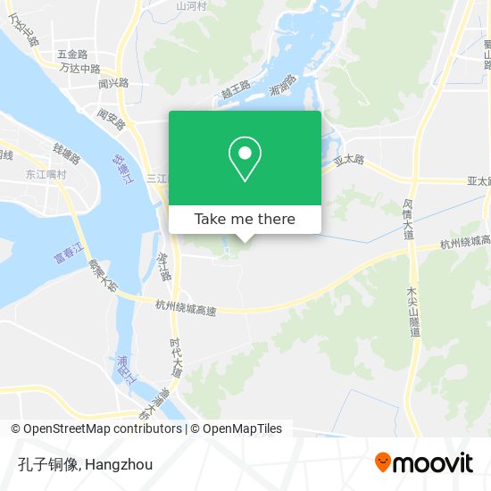 孔子铜像 map