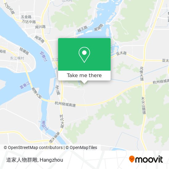 道家人物群雕 map