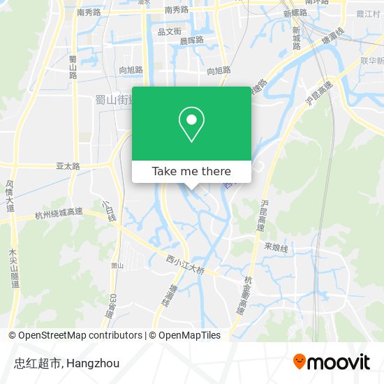 忠红超市 map