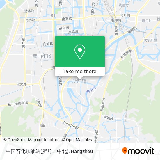 中国石化加油站(所前二中北) map