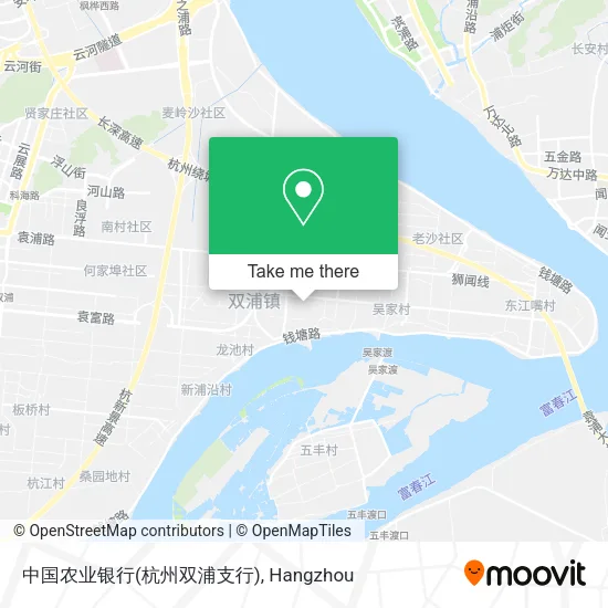 中国农业银行(杭州双浦支行) map