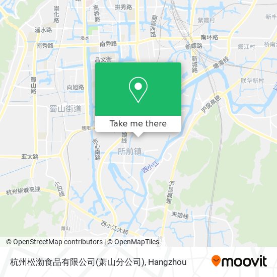 杭州松渤食品有限公司(萧山分公司) map