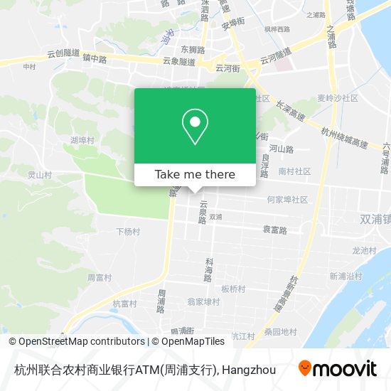 杭州联合农村商业银行ATM(周浦支行) map