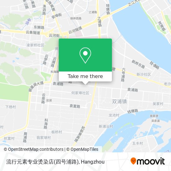 流行元素专业烫染店(四号浦路) map