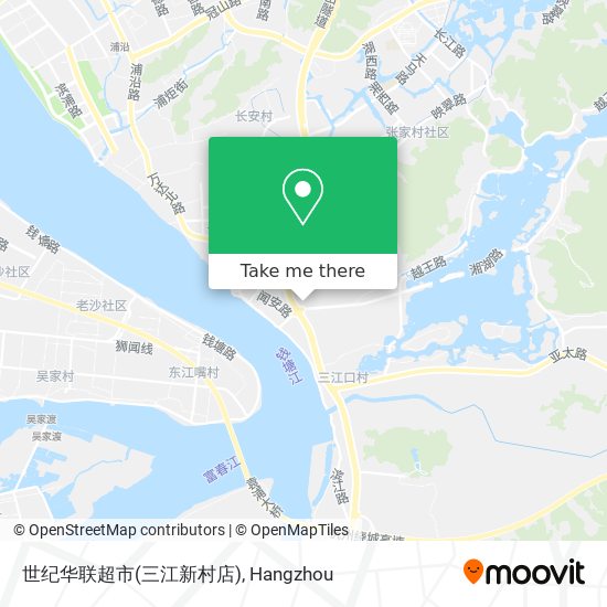 世纪华联超市(三江新村店) map