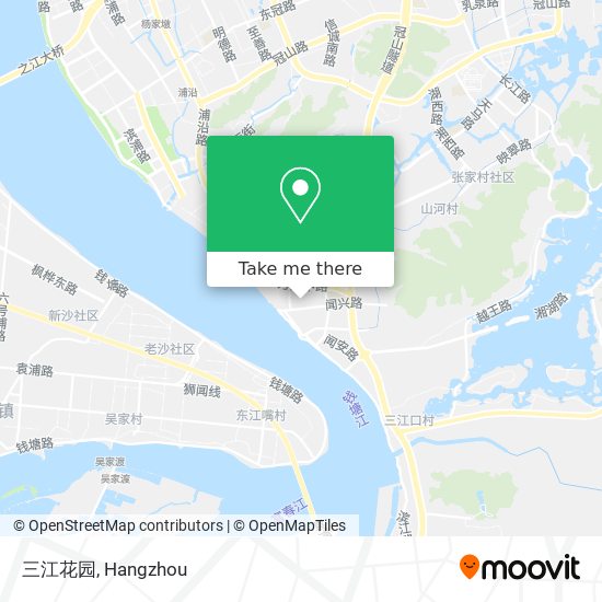 三江花园 map