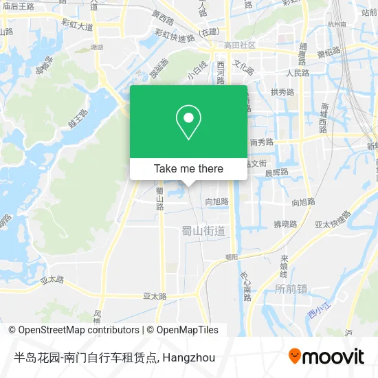 半岛花园-南门自行车租赁点 map