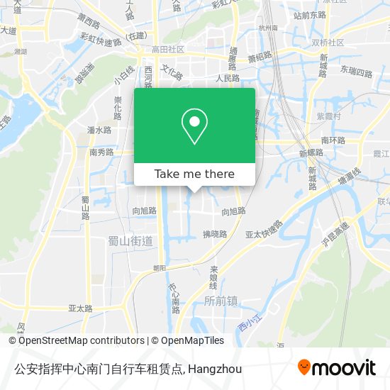 公安指挥中心南门自行车租赁点 map