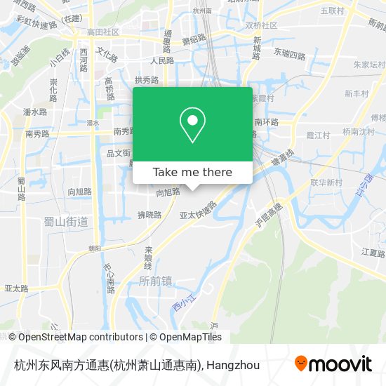 杭州东风南方通惠(杭州萧山通惠南) map