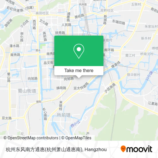 杭州东风南方通惠(杭州萧山通惠南) map