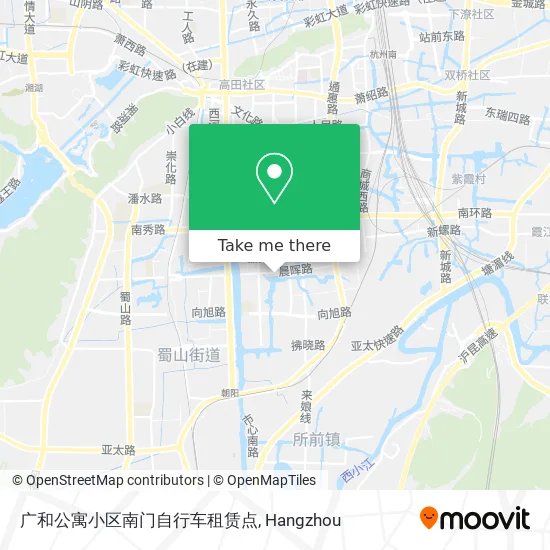 广和公寓小区南门自行车租赁点 map
