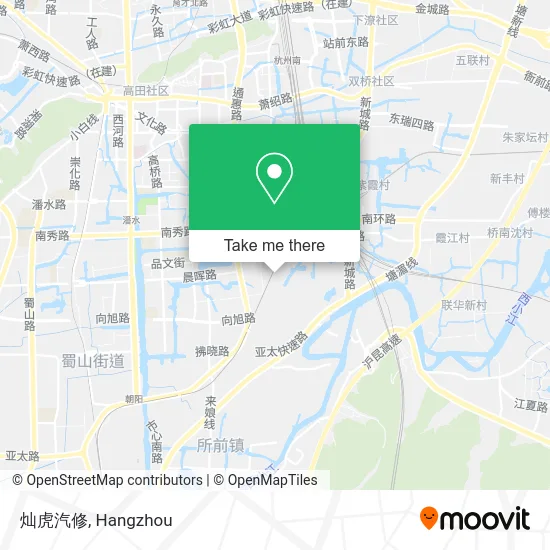 灿虎汽修 map