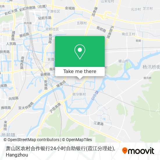 萧山区农村合作银行24小时自助银行(霞江分理处) map