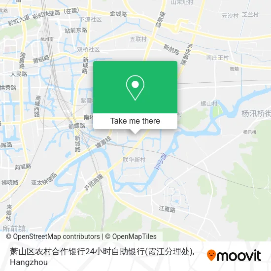 萧山区农村合作银行24小时自助银行(霞江分理处) map