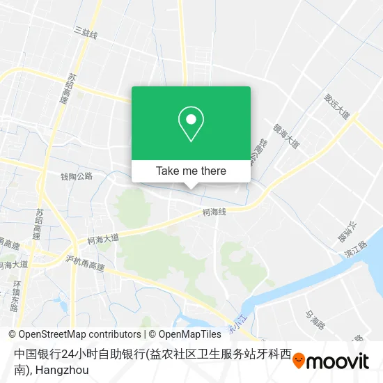 中国银行24小时自助银行(益农社区卫生服务站牙科西南) map