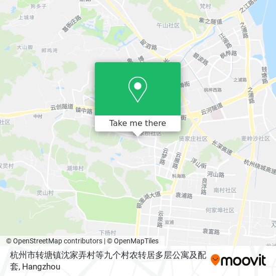 杭州市转塘镇沈家弄村等九个村农转居多层公寓及配套 map