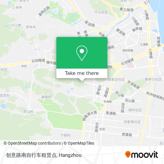 创意路南自行车租赁点 map