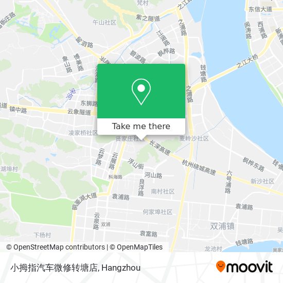 小拇指汽车微修转塘店 map
