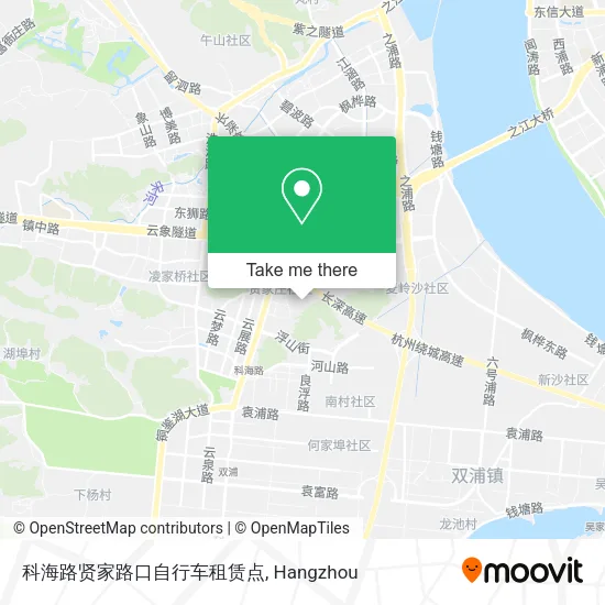 科海路贤家路口自行车租赁点 map