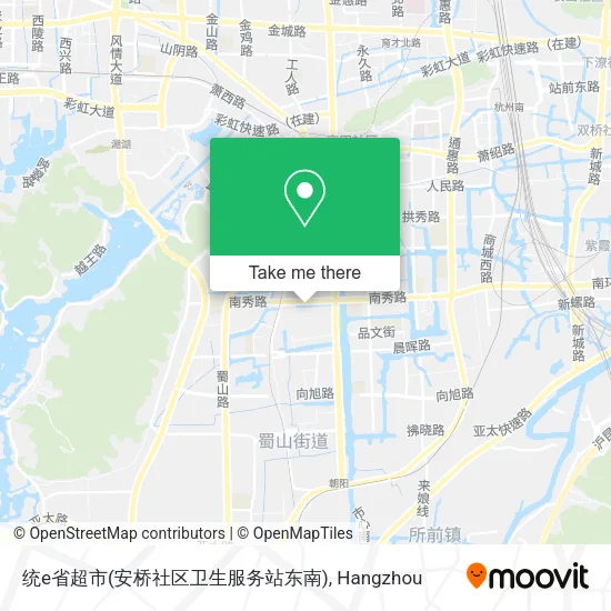统e省超市(安桥社区卫生服务站东南) map