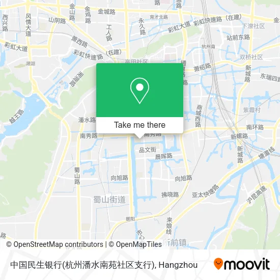 中国民生银行(杭州潘水南苑社区支行) map