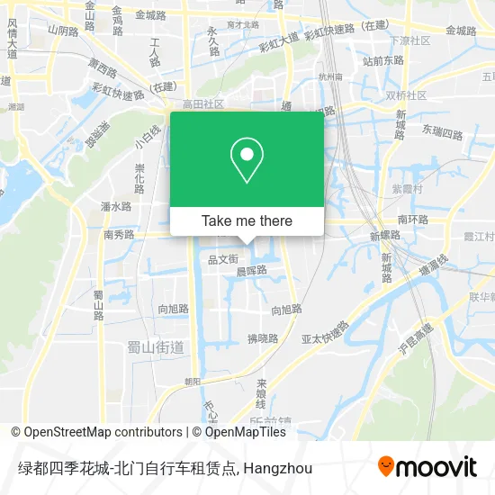 绿都四季花城-北门自行车租赁点 map