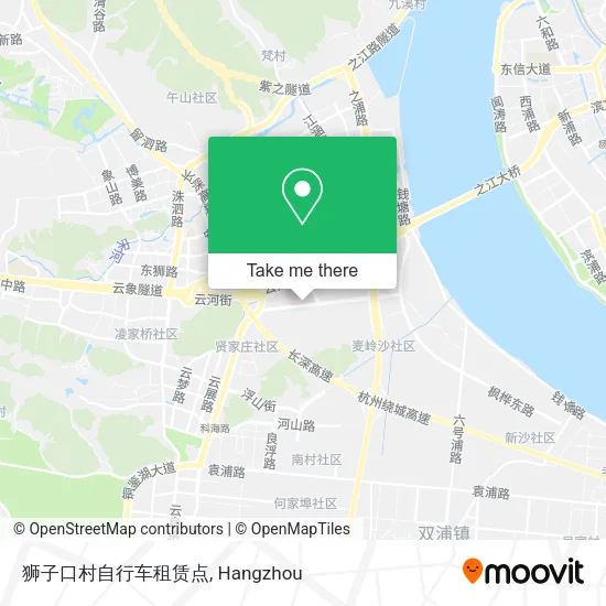 狮子口村自行车租赁点 map