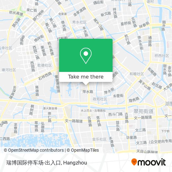 瑞博国际停车场-出入口 map