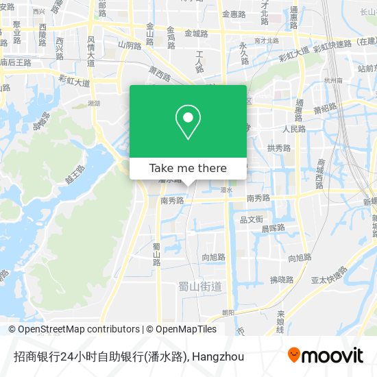 招商银行24小时自助银行(潘水路) map