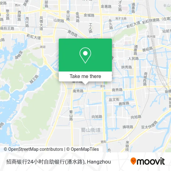招商银行24小时自助银行(潘水路) map