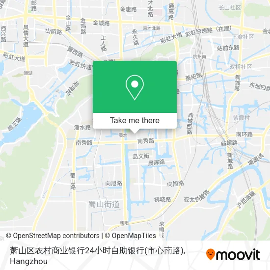 萧山区农村商业银行24小时自助银行(市心南路) map