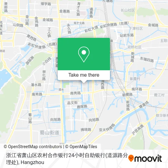 浙江省萧山区农村合作银行24小时自助银行(道源路分理处) map