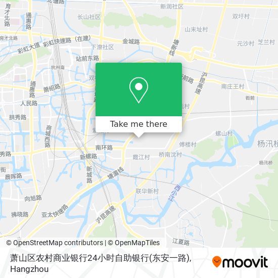 萧山区农村商业银行24小时自助银行(东安一路) map