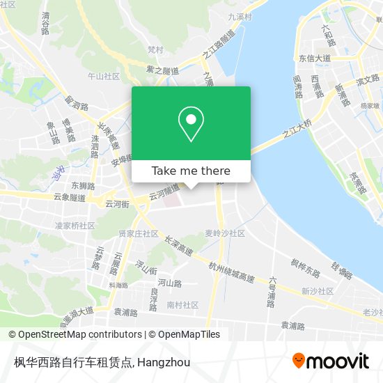 枫华西路自行车租赁点 map