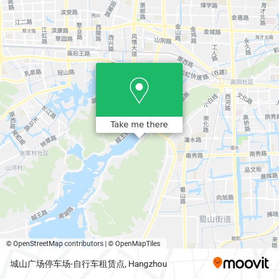 城山广场停车场-自行车租赁点 map