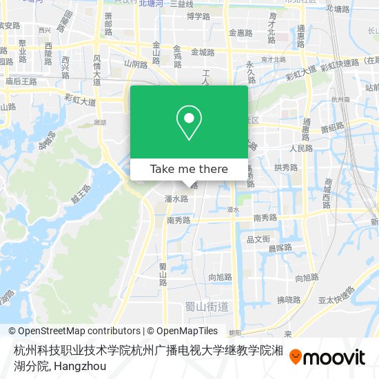 杭州科技职业技术学院杭州广播电视大学继教学院湘湖分院 map