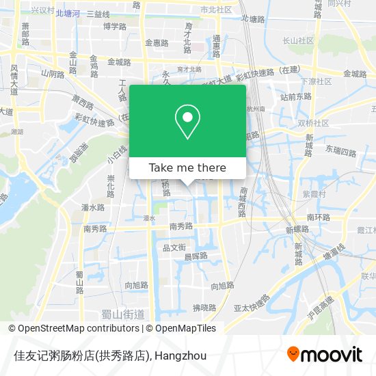 佳友记粥肠粉店(拱秀路店) map