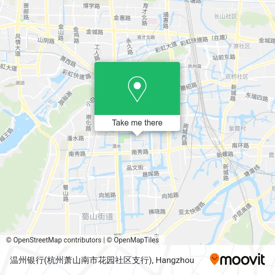 温州银行(杭州萧山南市花园社区支行) map