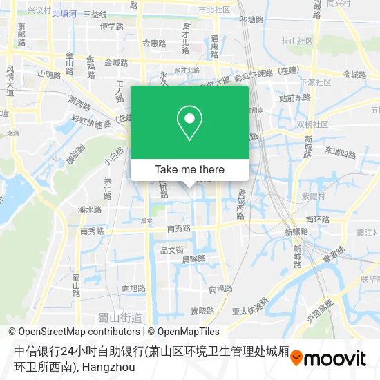 中信银行24小时自助银行(萧山区环境卫生管理处城厢环卫所西南) map
